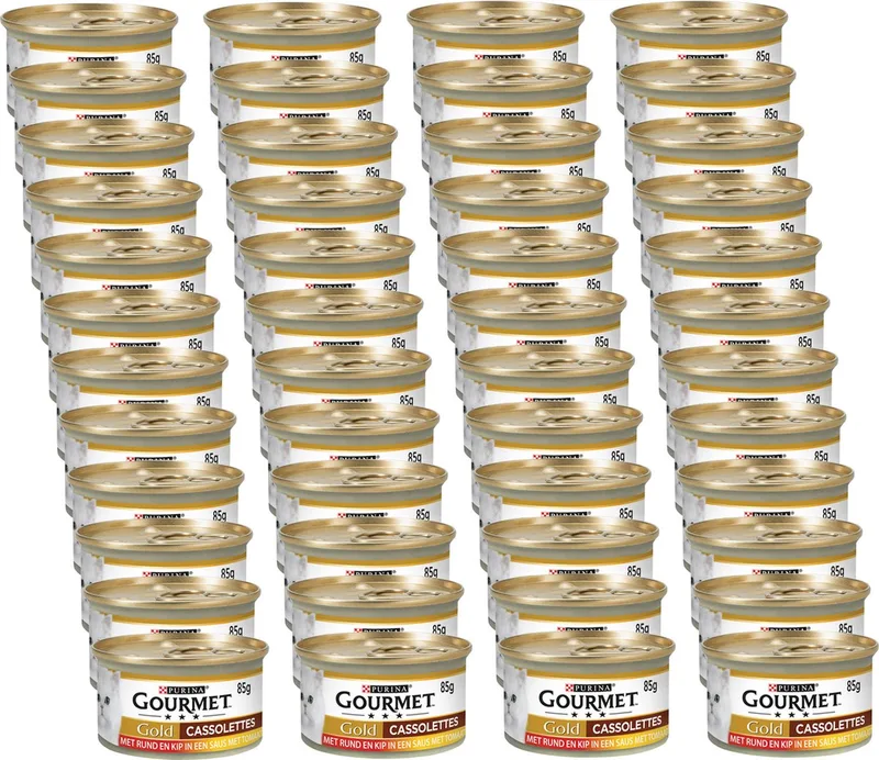 Gold Cassolettes 85 g - Kattenvoer - 48 x Rund&Tomaat de Gourmet – photo produit