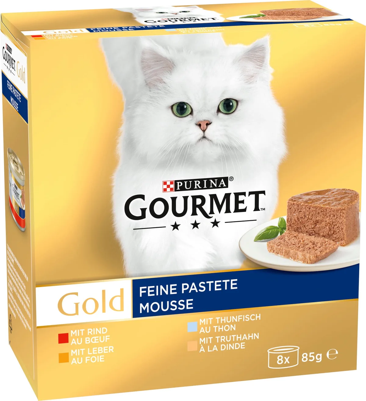 Gold Feine Pastete 8x85g - 680 g von Gourmet – Produktfoto