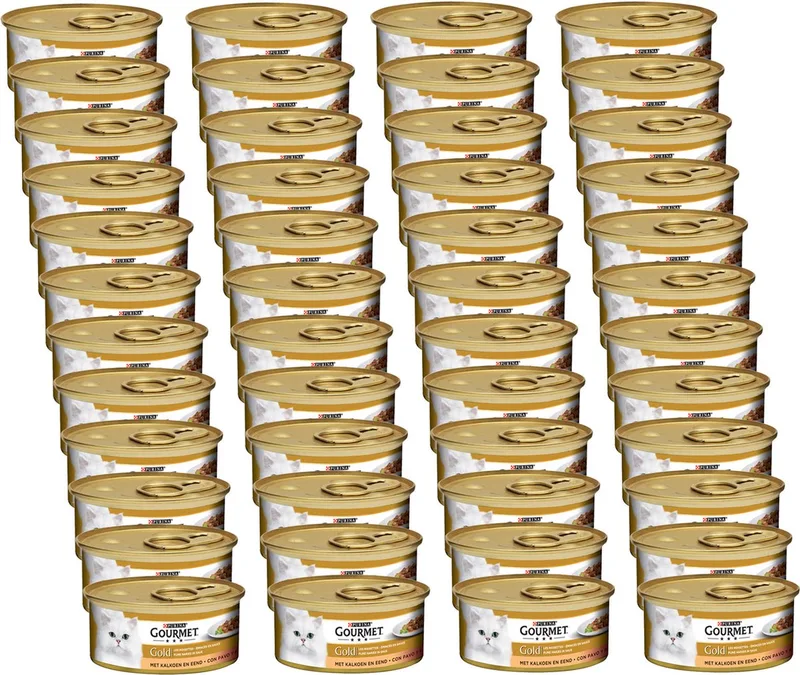 Gold Fijne Hap 85 g - Kattenvoer - 48 x Kalkoen&Eend by Gourmet – product photo