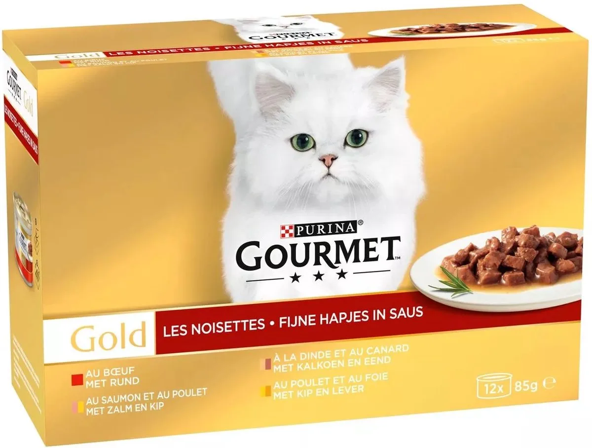 Gold - Fijne Hapjes in Saus - 12x85g från Gourmet – produktbild