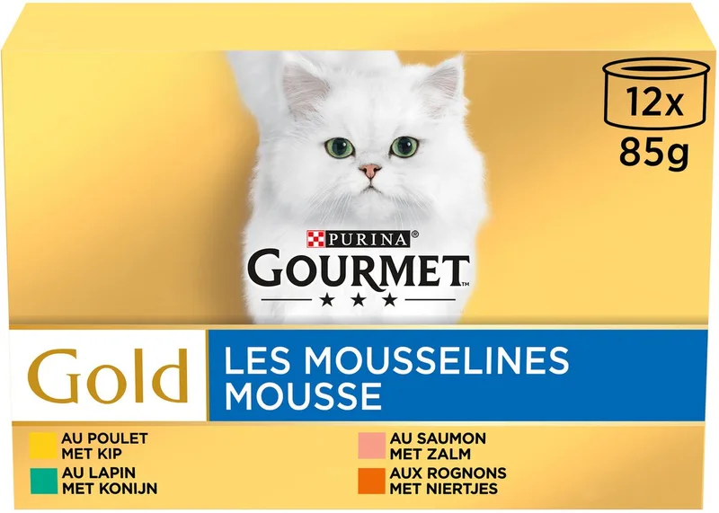Gold Fijne Mousse - Kip - Kattenvoer - 12 x 85 g de Gourmet – photo produit