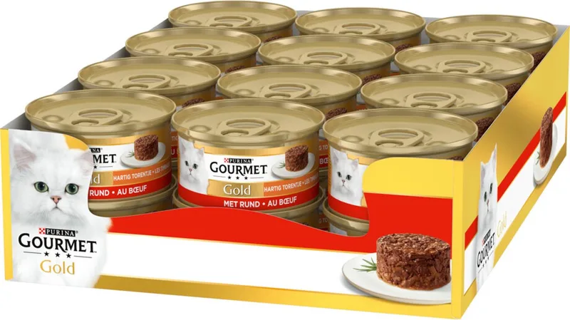 Gold Hartig Torentje - 24 x 85 g - Rund - Kattenvoer Natvoer de Gourmet – photo produit
