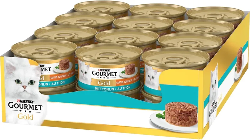 Gold Hartig Torentje - Kattenvoer Natvoer - Tonijn - 24 x 85 g de Gourmet – photo produit