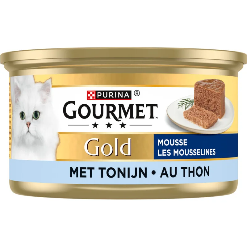 Gold hoog eiwit kattenvoer blik tonijn 85 g de Gourmet – photo produit