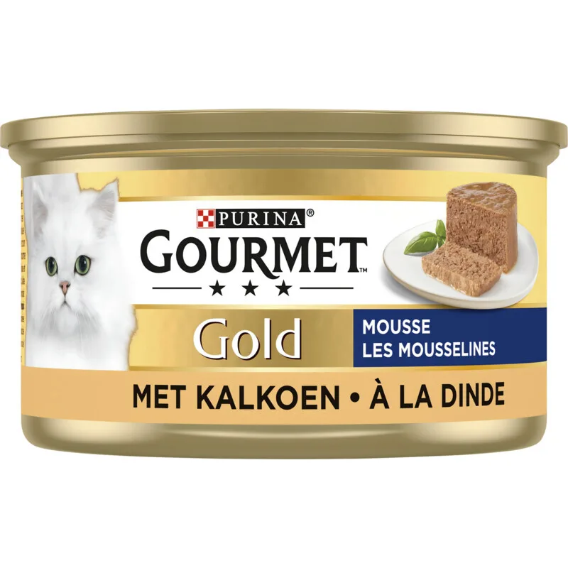 Gold kattenvoer blik kalkoen 85 g van Gourmet – productfoto