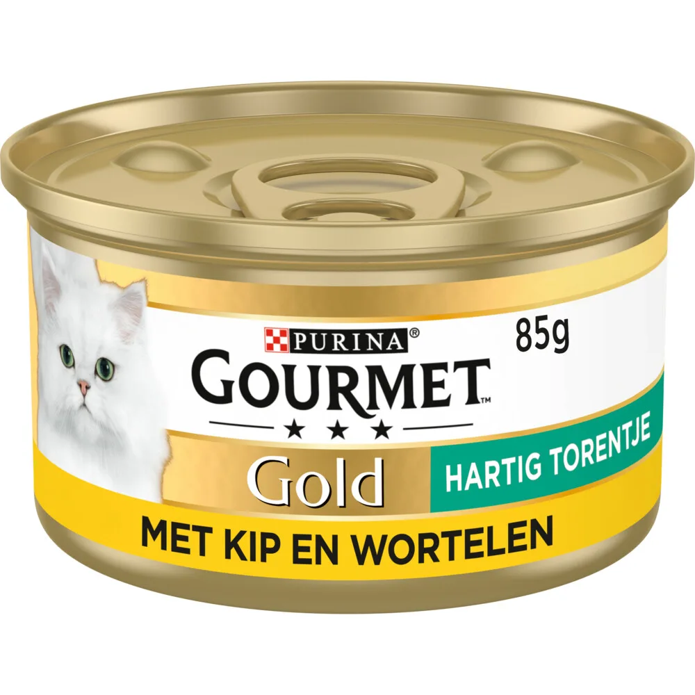 Gold Kattenvoer Nat Hartig Torentje Kip - Wortel 85 gr van Gourmet – productfoto