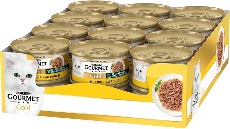 Gold Malse Lekkernijen – Kattenvoer Natvoer – Kip – 24 x 85 g de Gourmet – photo produit