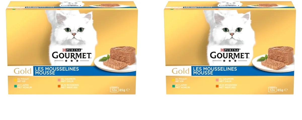 Gold Mousse kattenvoer Kip - 2 x 12 x 85 gram - Voordeelset de Gourmet – photo produit