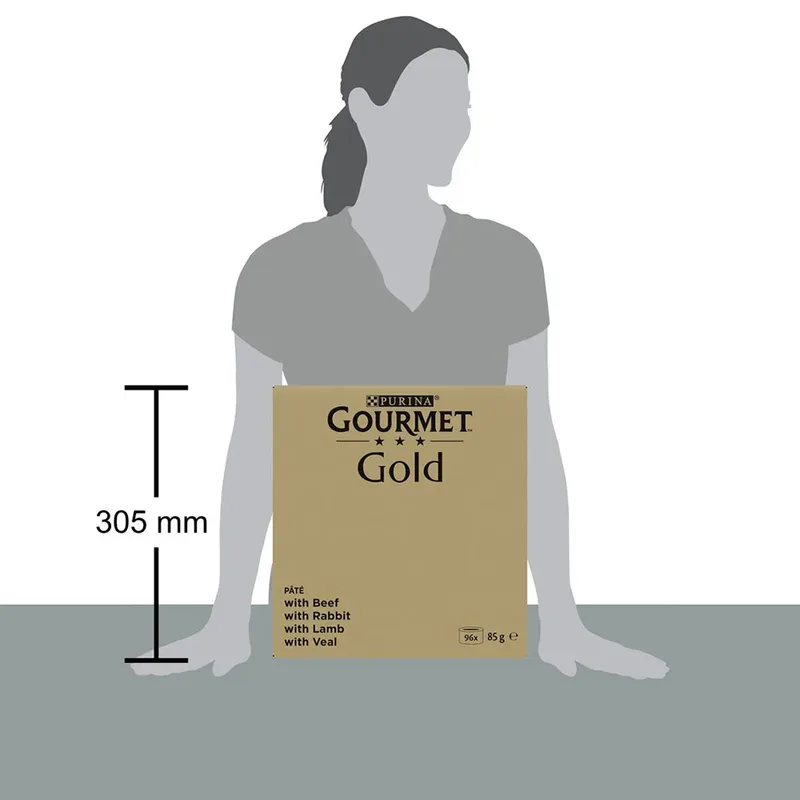 Gold Mousse - Kattenvoer Natvoer - Konijn Rund Kalf & Lam - 96 x 85 g by Gourmet – product photo 3 of 4