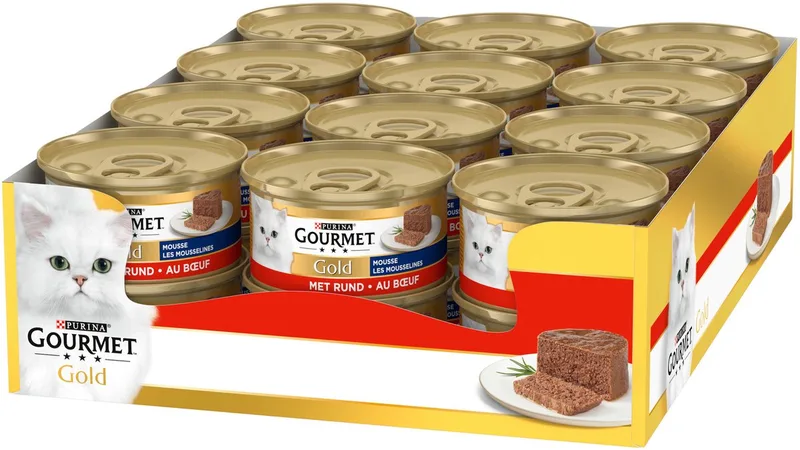 Gold Mousse - Kattenvoer Natvoer - Rund - 24 x 85 g de Gourmet – photo produit