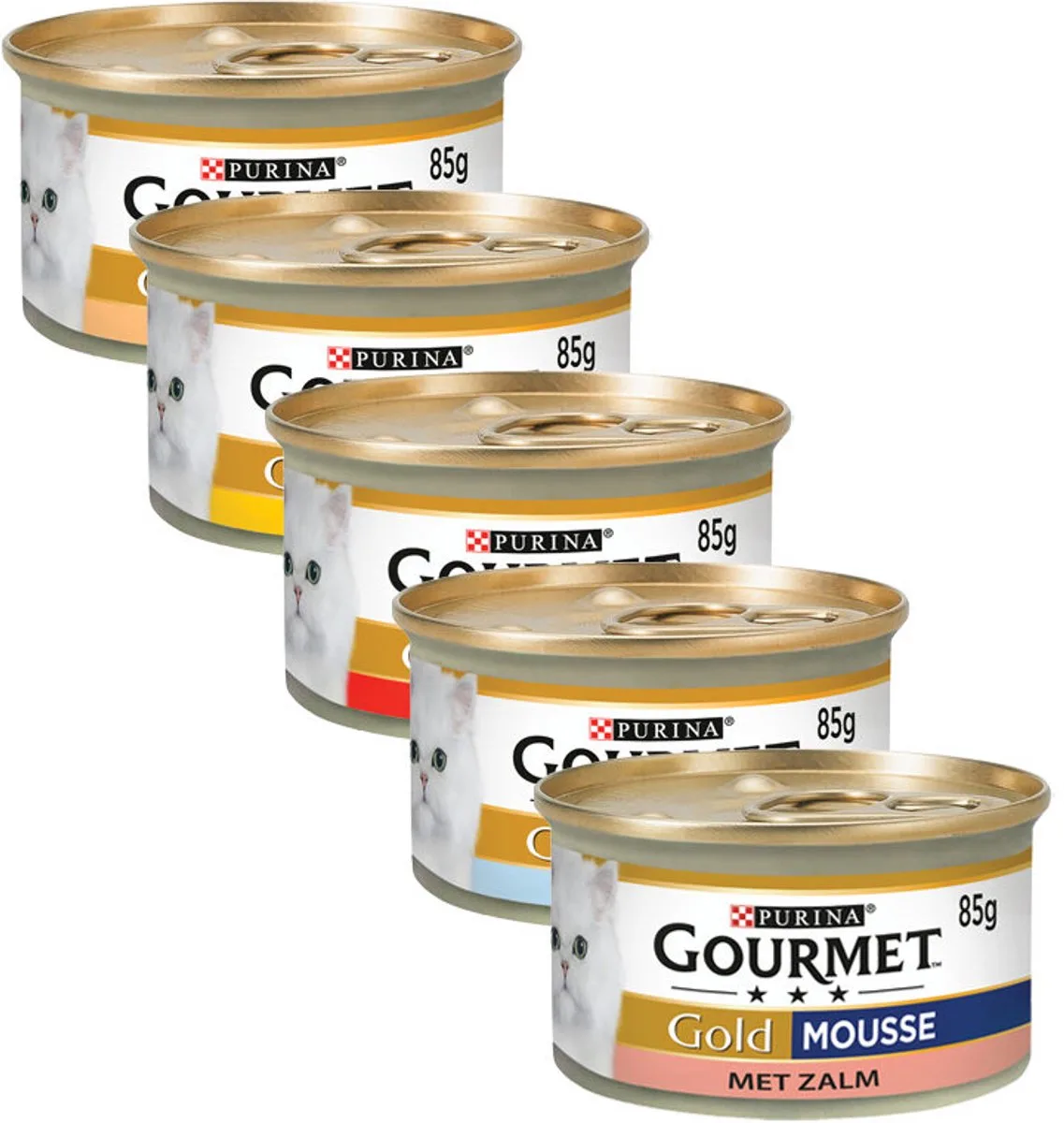 Gold Mousse - Rund - 48 x 85 gram de Gourmet – photo produit