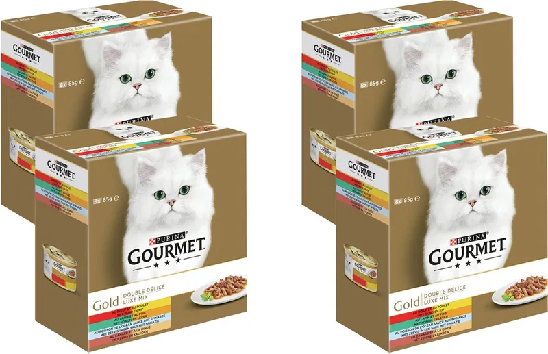 Gold Multipack 8x85 g - Kattenvoer - 4 x Luxe Mix von Gourmet – Produktfoto