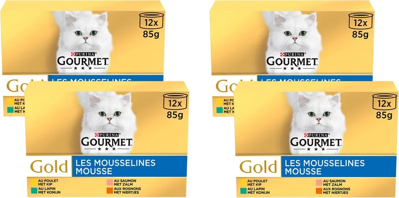 Gold Multipack - Kattenvoer - 4 x Mix 12x85 g by Gourmet – product photo