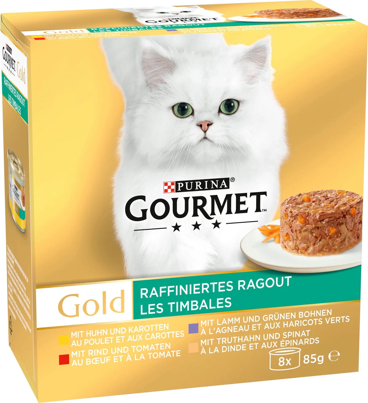 Gold Raffiniertes Ragout mit Fleischvariationen 8x85g - 680 g von Gourmet – Produktfoto