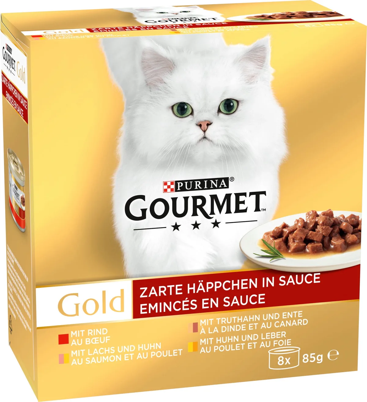 Gold Zarte Häppchen in Sauce 8x85g - 680 g von Gourmet – Produktfoto