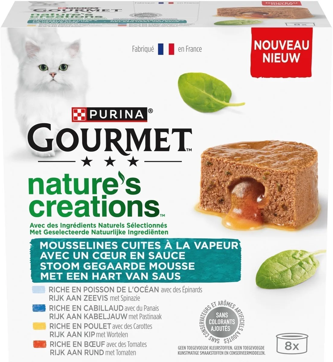 Hart Van Saus - Natvoeding Katten - 8X85 Gr, Rijk aan Kip, Rund of Vis van Gourmet – productfoto