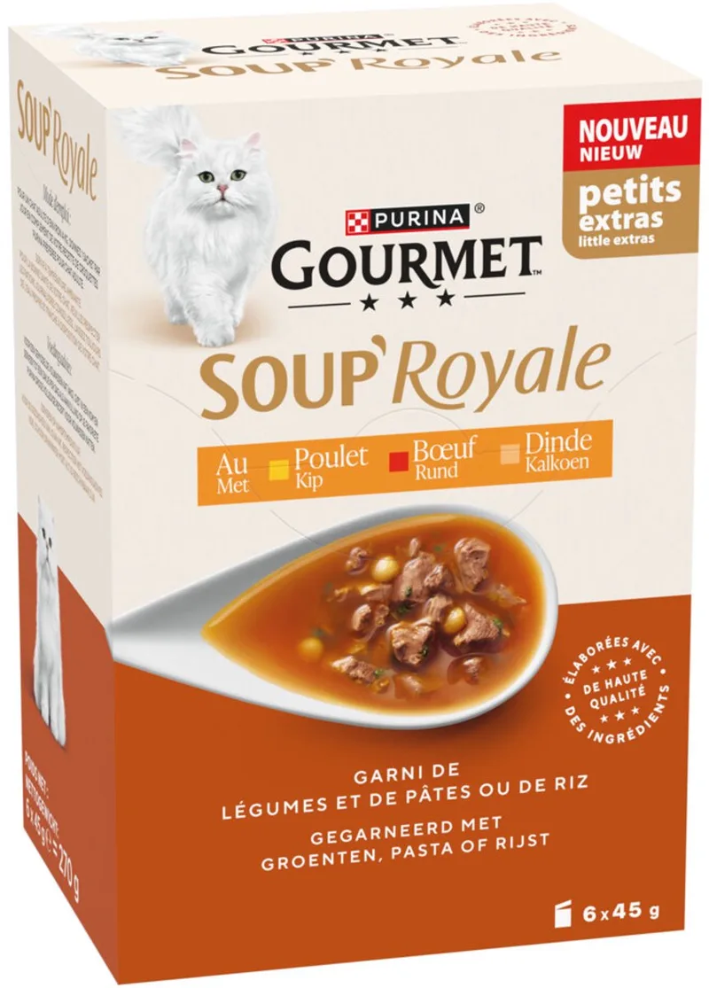 Kattenvoer Nat Soup Royale Rund - 6x45 gr by Gourmet – product photo