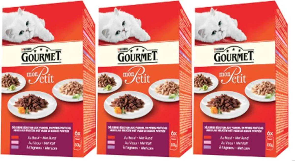 Mon Petit 6X50G Vlees (verpakt per 3 dozen) van Gourmet – productfoto