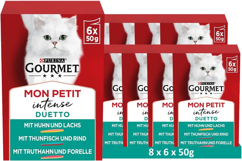 Mon Petit Duo wet cat food with meat and fish (8 x 6 x 50g) de Gourmet – photo produit