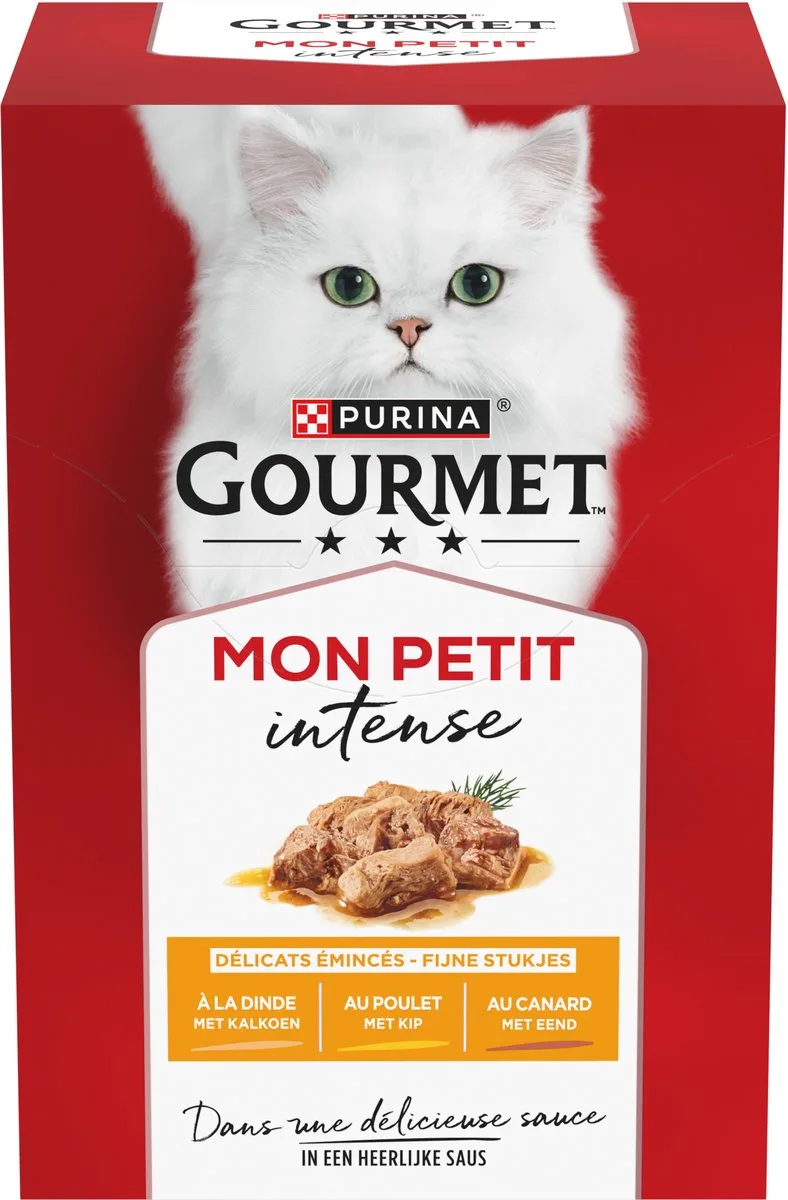 Mon Petit Intense - Kattenvoer Natvoer - Gevogelte - 48 x 50 g de Gourmet – photo produit