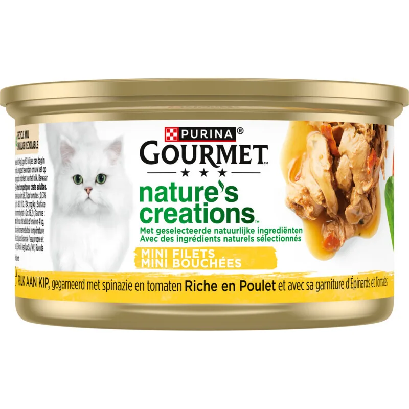 Nature's Creation kattenvoer rijk aan kip 85 g van Gourmet – productfoto