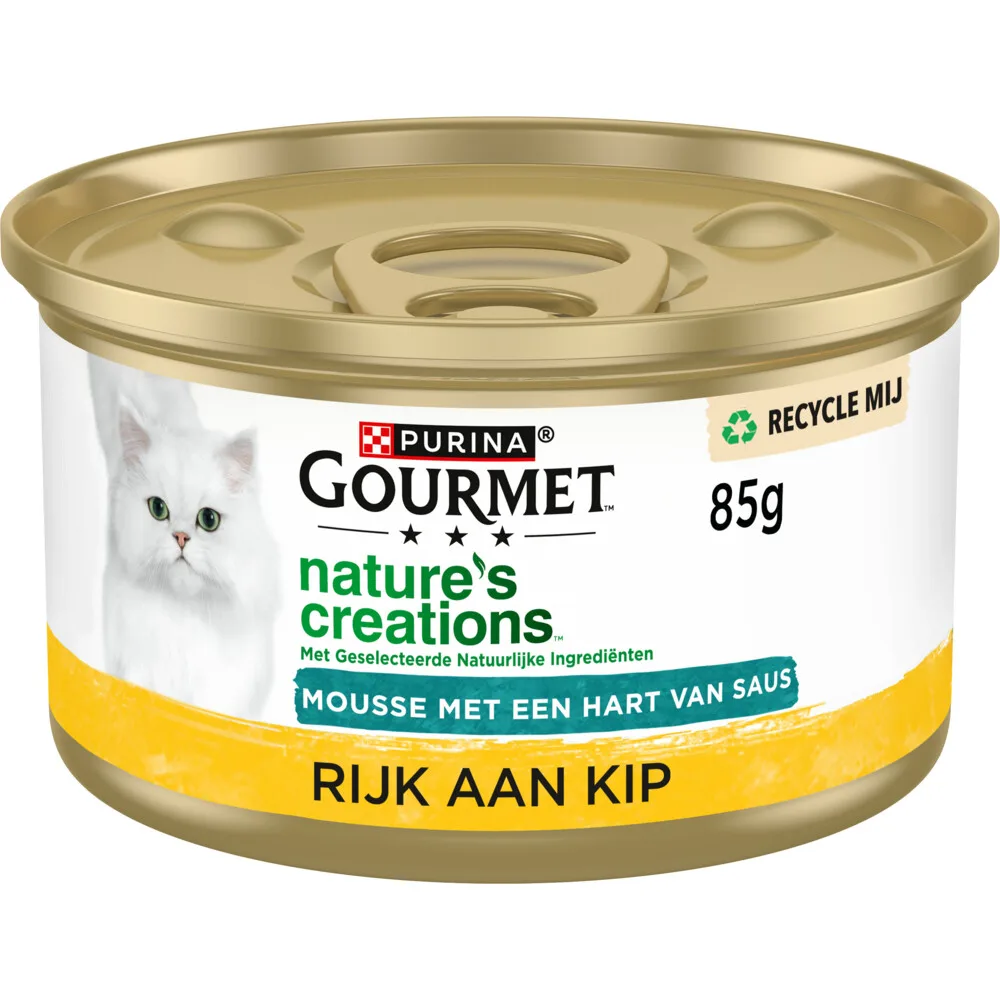 Nature's Creations Kattenvoer Nat Mousse met Saus Kip 85 gr fra Gourmet – produktbillede