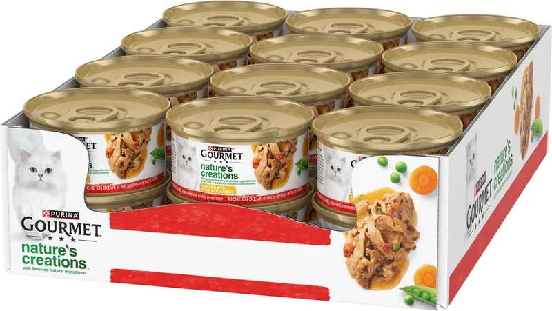 Nature's Creations - Kattenvoer Natvoer - Rund - 24 x 85 g von Gourmet – Produktfoto