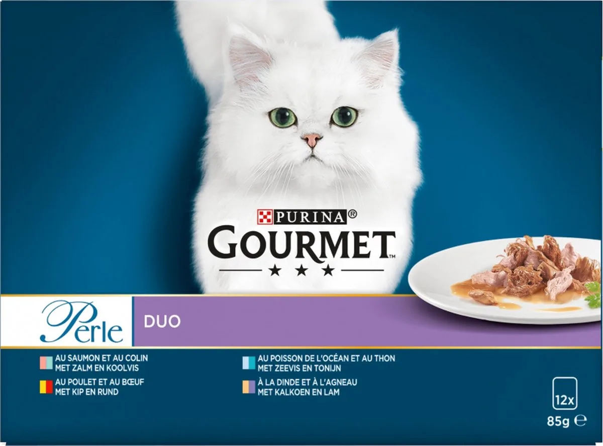 Perle - Duo van vis & vlees - 12x85g von Gourmet – Produktfoto