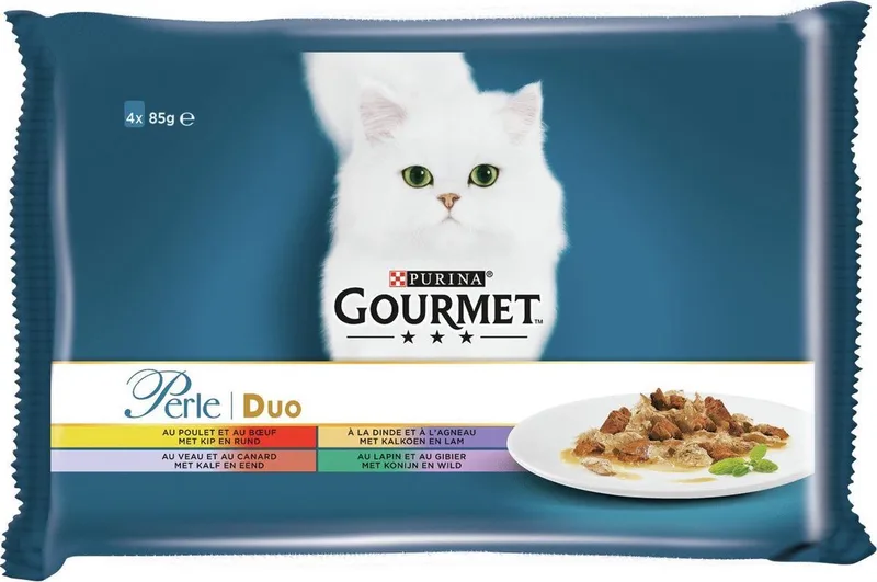 Perle - Duo van Vlees - Kattenvoer - 4 x 85 g fra Gourmet – produktbillede
