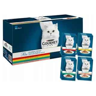 Perle Mini Filets in saus - Kattenvoer Natvoer - Kip Konijn Rund & Zalm - 60 x 85 g by Gourmet – product photo 2 of 2