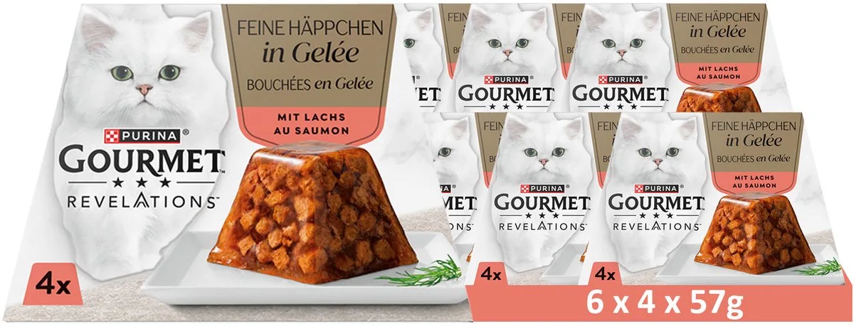 Revelations Fine Cuts with Salmon (6 x 4 x 57g) de Gourmet – photo produit