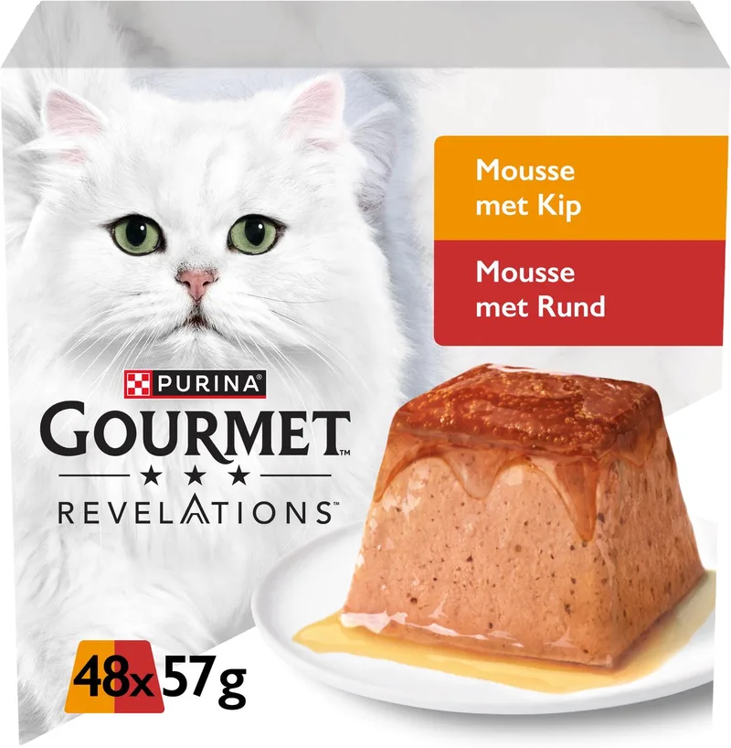 Revelations Mousse - Kattenvoer Natvoer - Kip & Rund - 48 x 57 g de Gourmet – photo produit