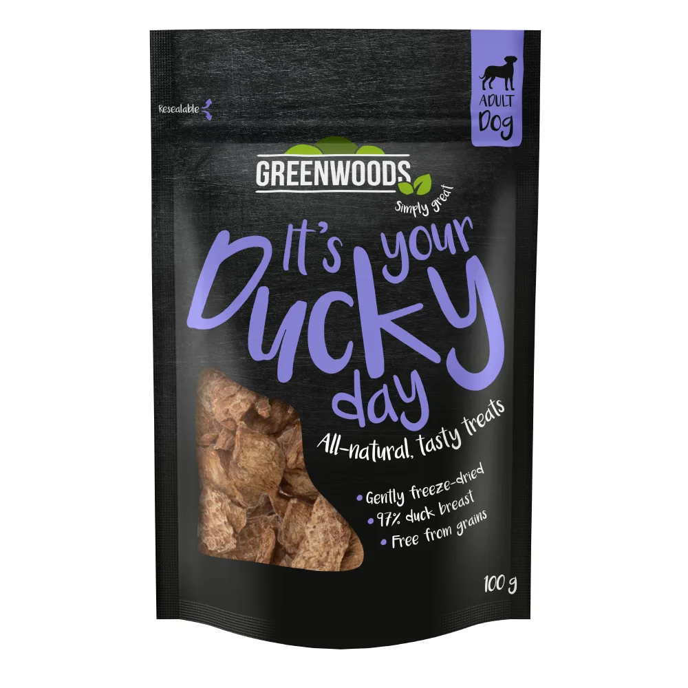 100g Nuggets Eend Greenwoods Hondensnack van Greenwoods – productfoto