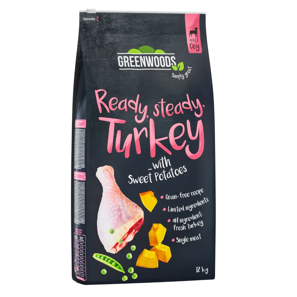 12kg Kalkoen met Zoete Aardappel, Erwten en Pompoen Greenwoods Hondenvoer van Greenwoods – productfoto