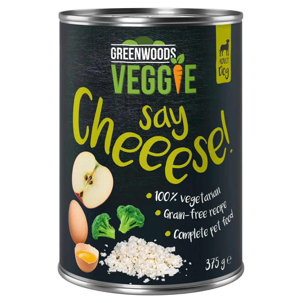 24x375g Say Cheeese Greenwoods Veggie Hondenvoer van Greenwoods – productfoto