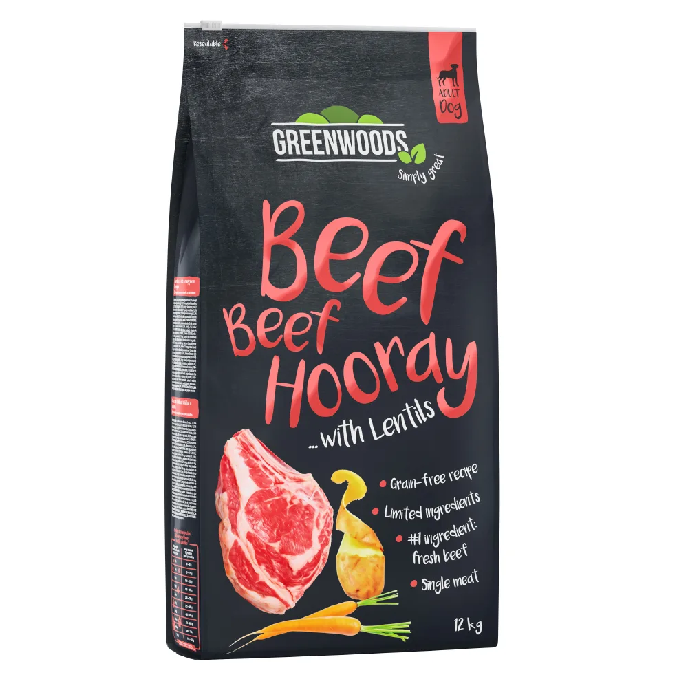 2x12kg Rund met Linzen, Aardappel en Wortel Greenwoods Hondenvoer by Greenwoods – product photo