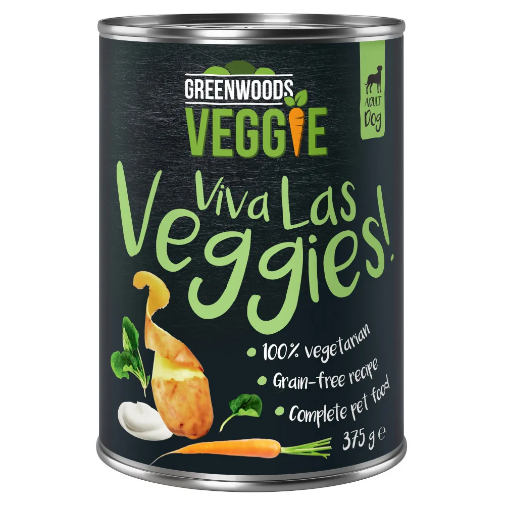 Veggie met Yoghurt, Aardappel, Wortel en Spinazie Hondenvoer 6 x 375 g van Greenwoods – productfoto