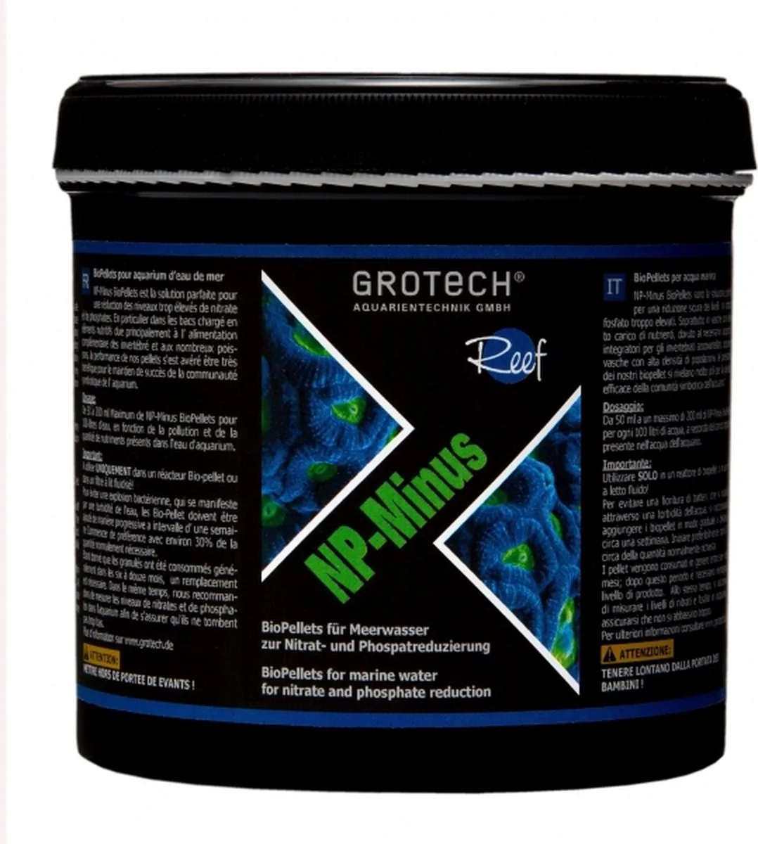 NP-Minus BioPellets voor nitraat- en fosfaatreductie. 500ml. van Grotech – productfoto