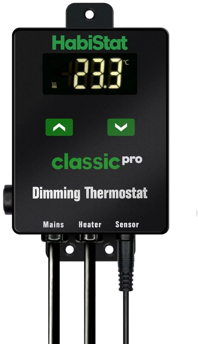 Dimmer thermostaat terrarium 0-50°C 450W met LCD en alarm de Habistat en Noir – photo produit
