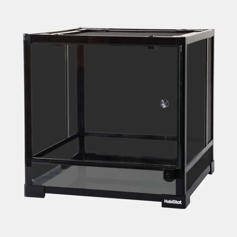 Glazen Terrarium 45x45x45cm Flat-Packed by Habistat in Black – product photo