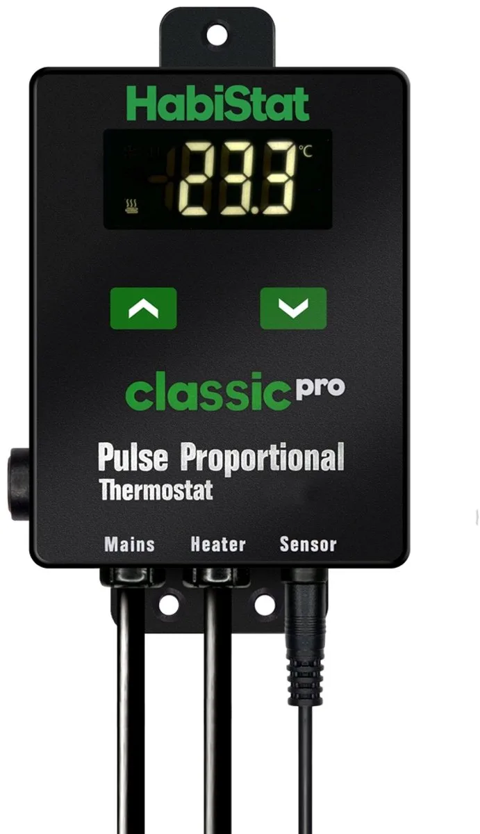 Pulse thermostaat voor terrarium 0-50°C | 450W | voor keramische heaters en warmtematten von Habistat in Schwarz – Produktfoto