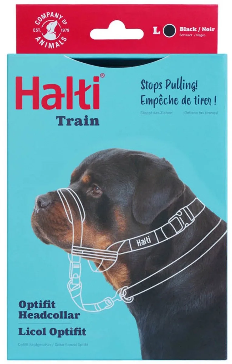 Optifit Headcollar - Hondenhalsband - Large by Halti in Black – product photo