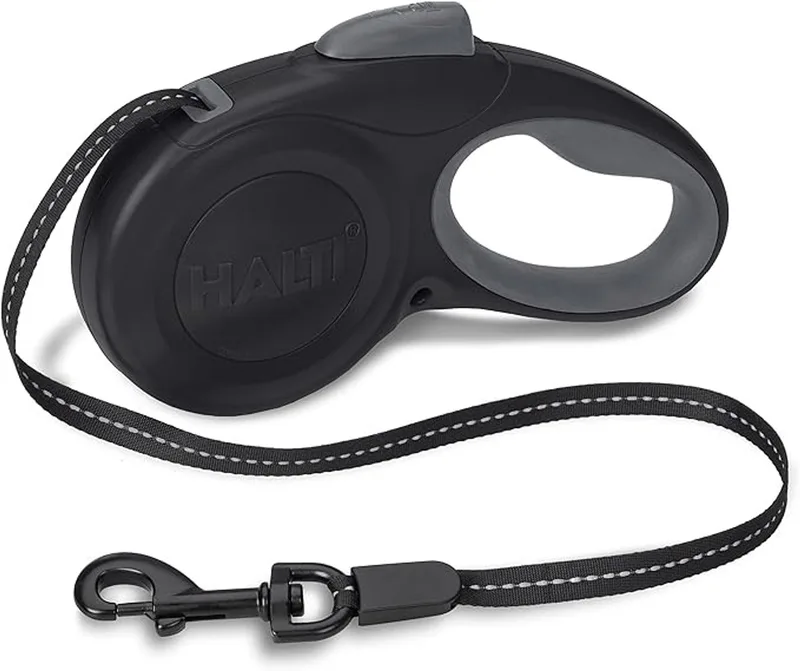 Rollijn - Maat L - uitlaatriem voor de hond - 5 meter - max 49 kg de Halti en Noir – photo produit