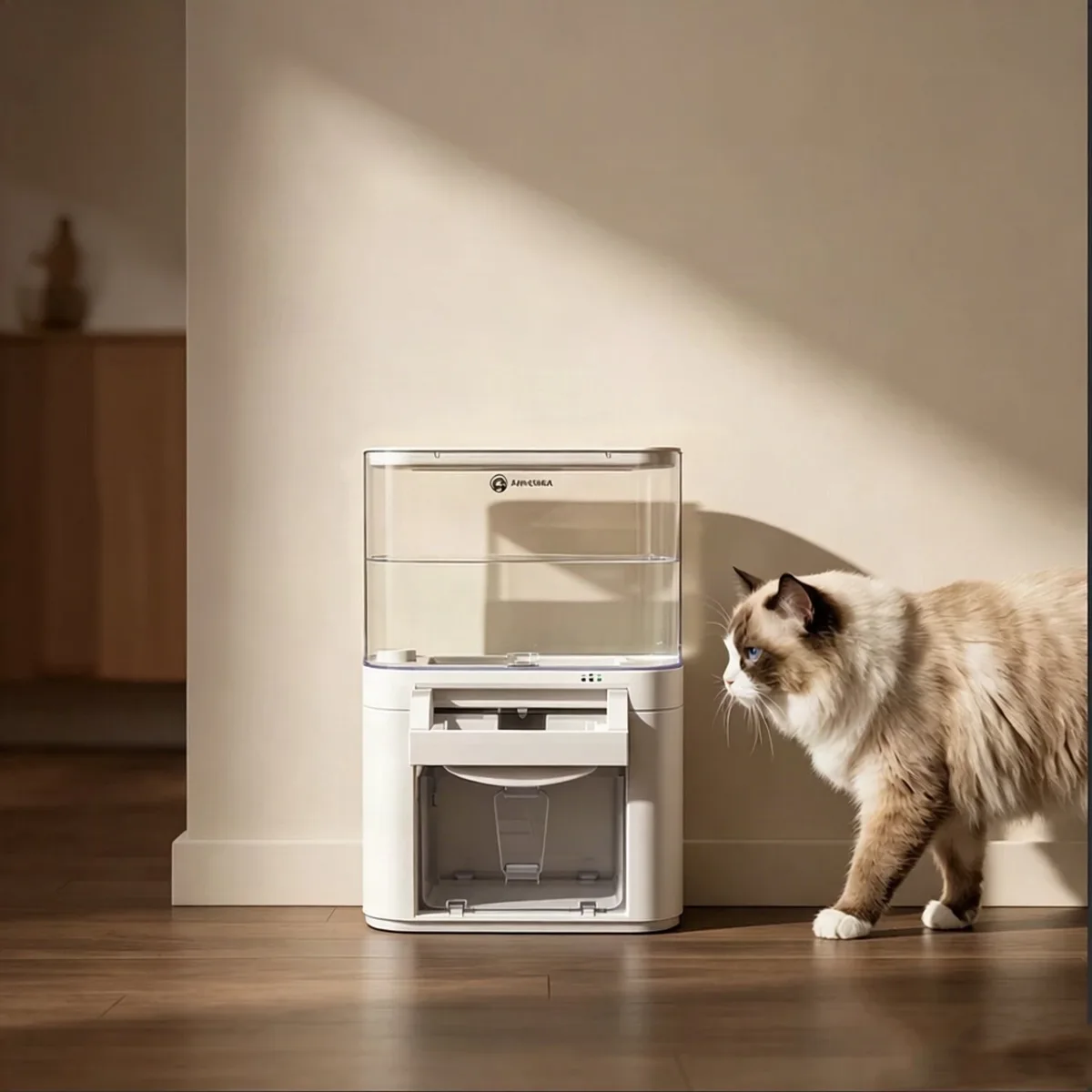 Drinkfontein Huisdieren - Voor Katten en Honden - Automatisch en Draadloos - Met Sensor en Batterij 2 in 1 Dispenser - 4L by Happiq – product photo
