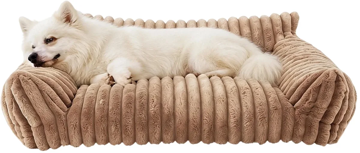 Hoes voor Huisdierenbank - Hond- en Katvriendelijk - Warm en Wasbaar - Antislip Kussen voor Woonkamer en Slaapkamer från Happiq – produktbild