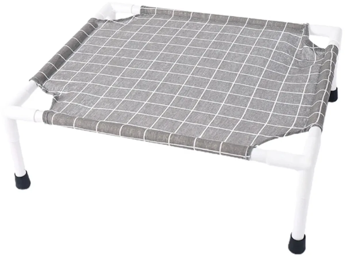 Hoeslakenset Voor Huisdier Schommelbed - Binnengebruik - Nylon - Grijze Ruit von Happiq – Produktfoto