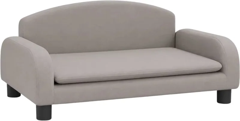 Hondenbed 70x45x30 cm – Hondenbank met Massief Dennenhouten Frame - Duurzaam Design - Taupe von Happiq – Produktfoto