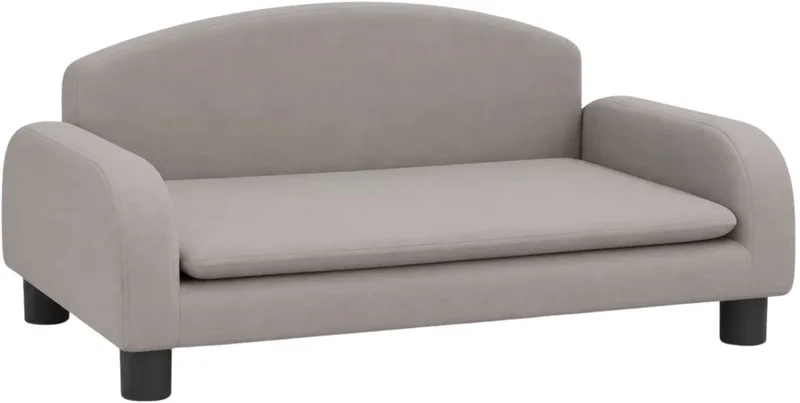 Hondenbed 70x45x30 cm – Massief Dennenhouten Frame - Duurzaam Huisdierenmeubilair - Taupe by Happiq – product photo