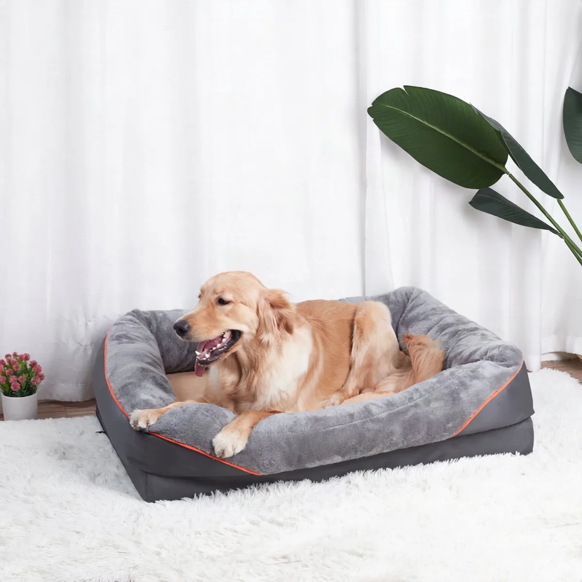 Hondenbed - Groot en Zacht - Warm Fleece - L de Happiq – photo produit