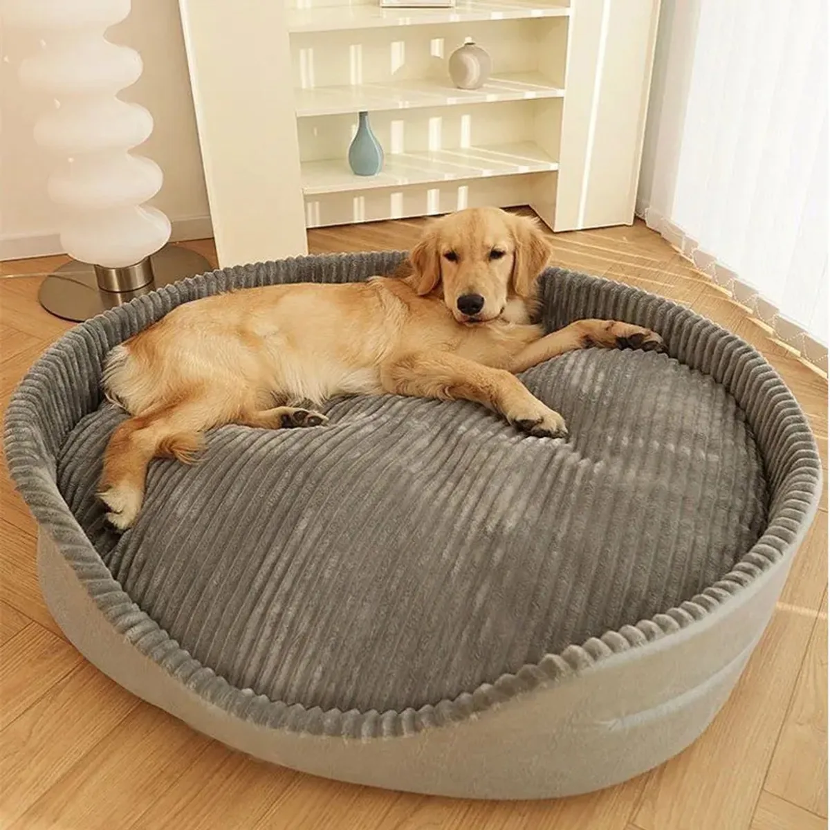 Hondenbed - Voor Kleine, Middelgrote en Grote Honden - Warm Winterbed Binnen en Buiten - Dog Bed Kleur/Uitvoering van Happiq – productfoto